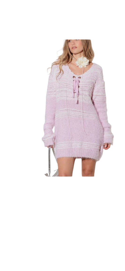 Love me pink sweater dress